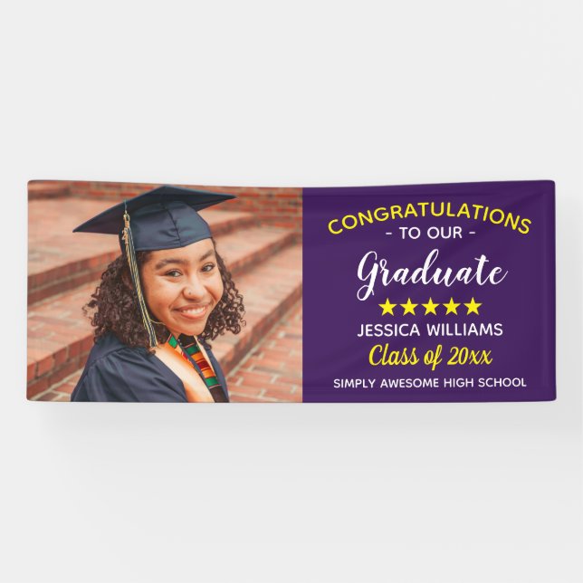 Graduation Template Photo Congratulations Graduate Banner (Horizontal)