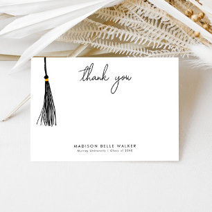 Graduation Thank You Black Tassel Card