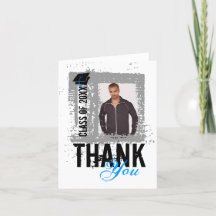 Graduation Thank You Blank Card Add Photo