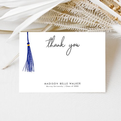 Graduation Thank You Blue Tassel