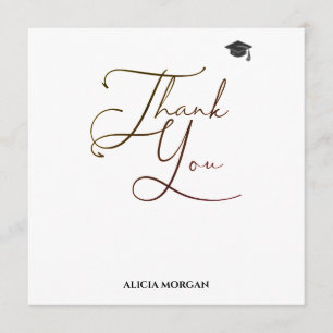 Graduation Thank You Card   Asmelina Harley Script