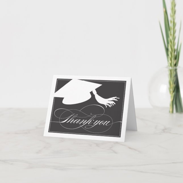 Graduation Thank You Card  |  Black (Front)