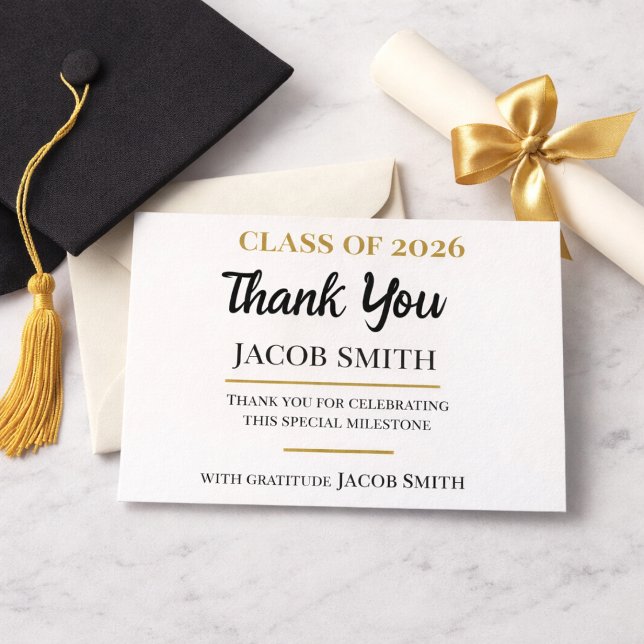  Graduation Thank You Card Editable 5x7 (Creator Uploaded)