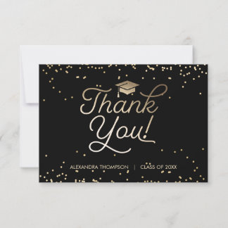 Graduation Thank You Card - Simple, Elegant