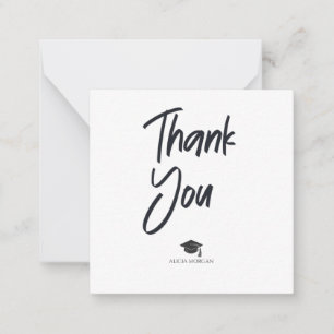 Graduation Thank You Card   Wedding 4 Script Black