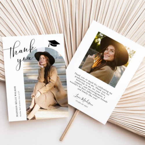 Graduation Thank You Card White Arch