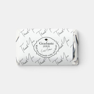 Graduation Thank You Chocolate Bar Wrapper Custom Hershey's Miniatures