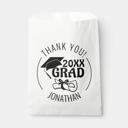Graduation Thank You Class Year GRAD Personalized Favor Bag