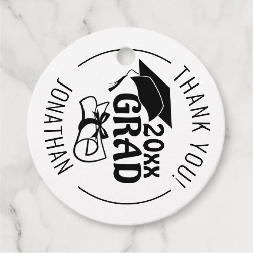 Graduation Thank You Class Year GRAD Personalized Favor Tags