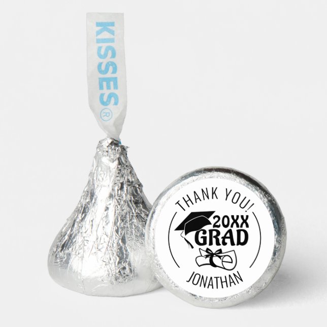 Graduation Thank You Class Year GRAD Personalized Hershey®'s Kisses® (Front)