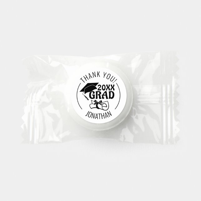 Graduation Thank You Class Year GRAD Personalized Life Saver® Mints (Front)