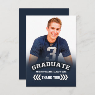 Graduation Thank You Custom Flat Photo Card