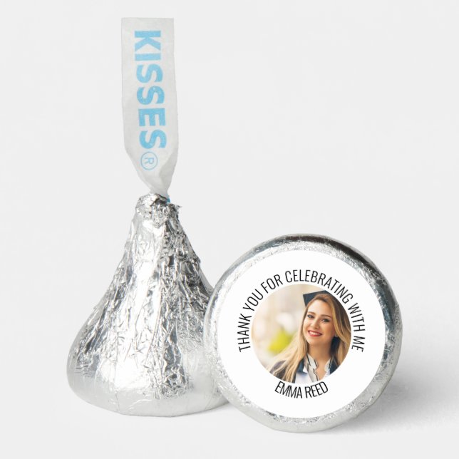Graduation Thank you Custom Graduation Printed  Hershey®'s Kisses® (Front)