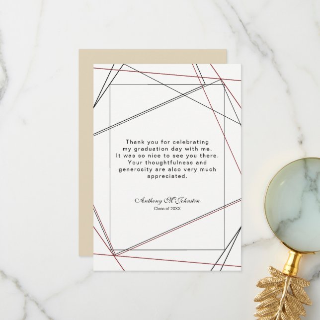 Graduation Thank you Geometric Design (Front/Back In Situ)