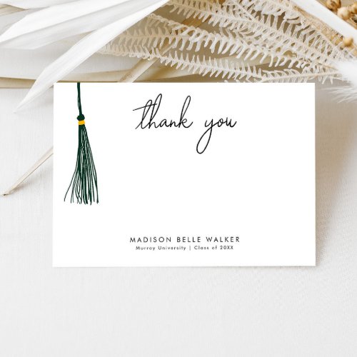 Graduation Thank You Green Tassel