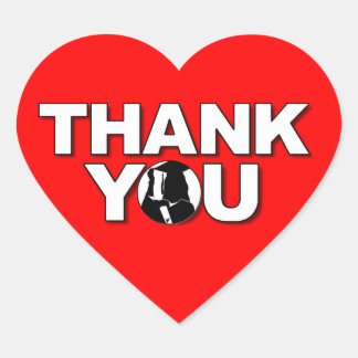 Graduation Thank You Heart Sticker Gown 3