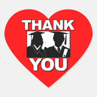 Graduation Thank You Heart Sticker Gown 4
