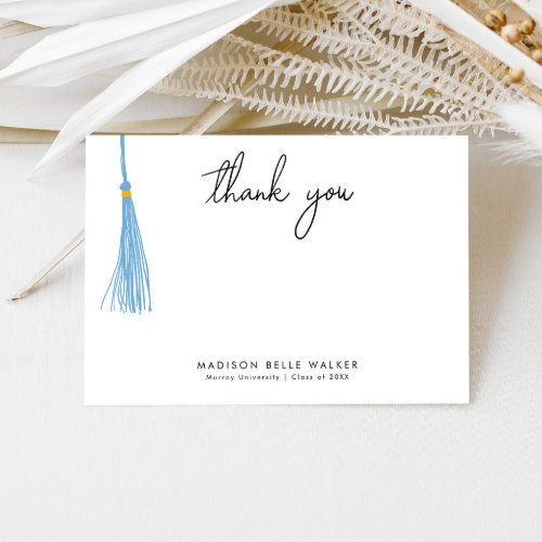 Graduation Thank You Light Blue Tassel