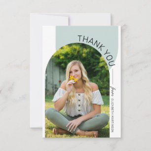 Graduation Thank You Modern Minimal Arch 2 Photo Card
