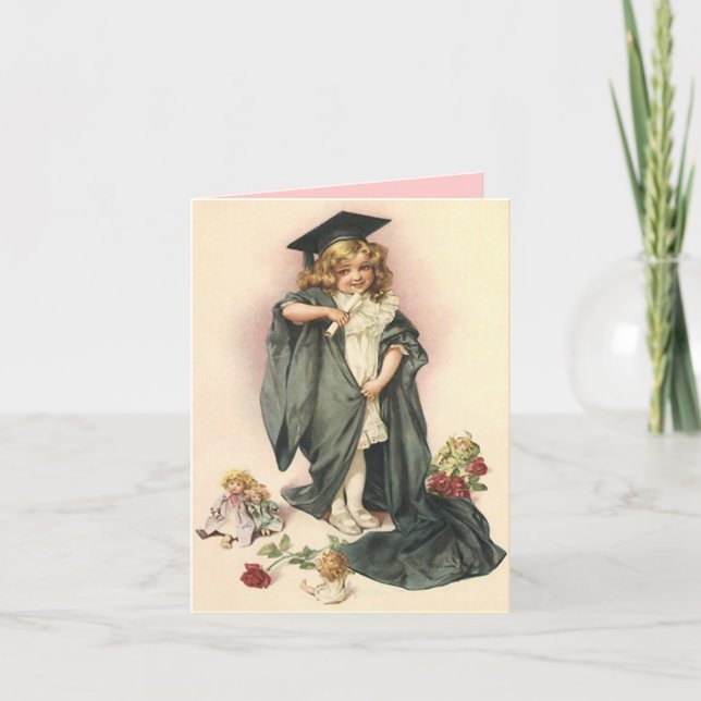 Graduation Thank You Note Card Sweet Vintage Style (Front)