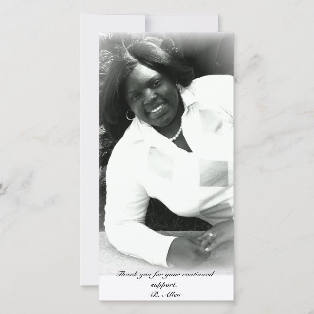 "Graduation Thank You" Photo Card (Front)