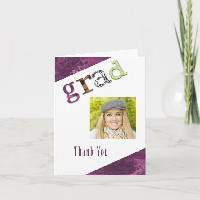 Graduation Thank You Photo Card (Front)