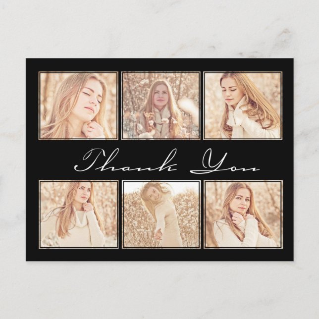 Graduation Thank You Photo Frame Postcard (Front)