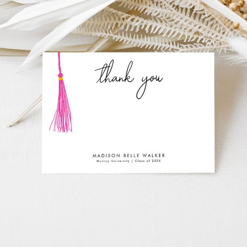 Graduation Thank You Pink Tassel