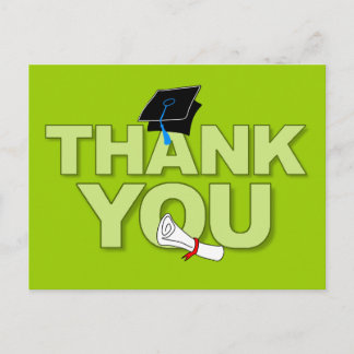Graduation Thank You Postcard Diploma 2