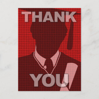 Graduation Thank You Postcard Gown 1