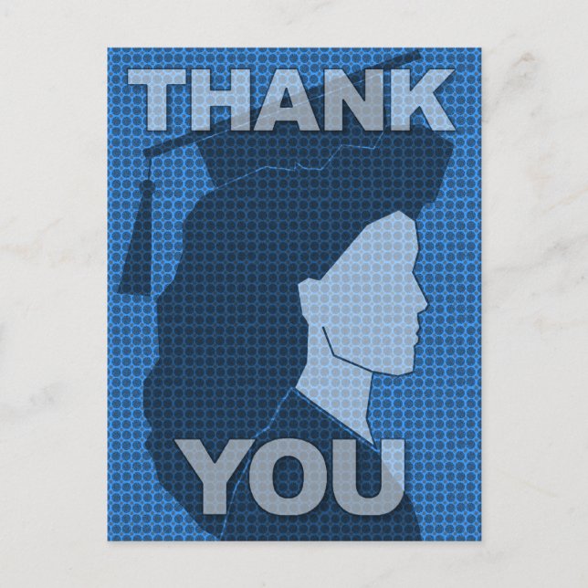 Graduation Thank You Postcard Gown 2 (Front)