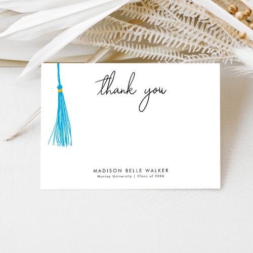 Graduation Thank You Sky Blue Tassel