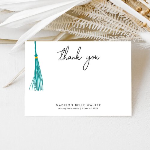 Graduation Thank You Teal Tassel