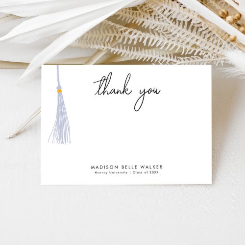 Graduation Thank You White Tassel