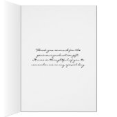 Graduation Thank You Zebra Photo Card (Inside (Right))