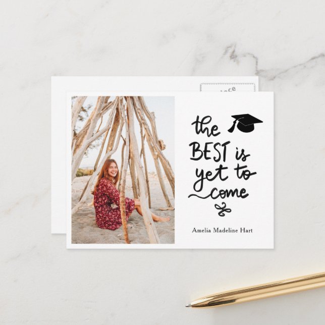 Graduation | The Best Is Yet To Come Script Postcard (Front/Back In Situ)