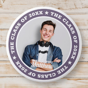 Graduation The Class of 20XX Modern Custom Photo Button