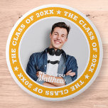 Graduation The Class of 20XX Modern Custom Photo Button<br><div class="desc">This simple and modern design is composed of serif typography and add a custom photo.</div>