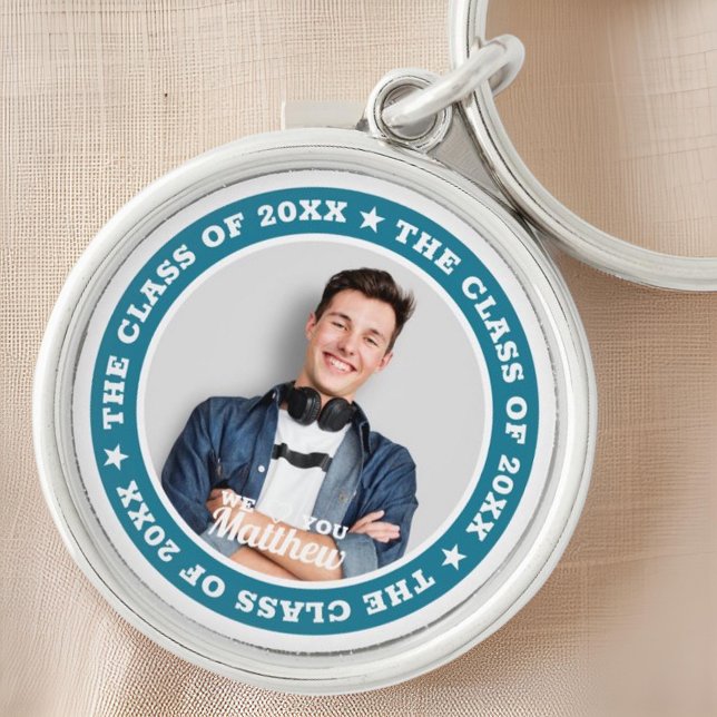 Graduation The Class of 20XX Modern Custom Photo Keychain (Creator Uploaded)