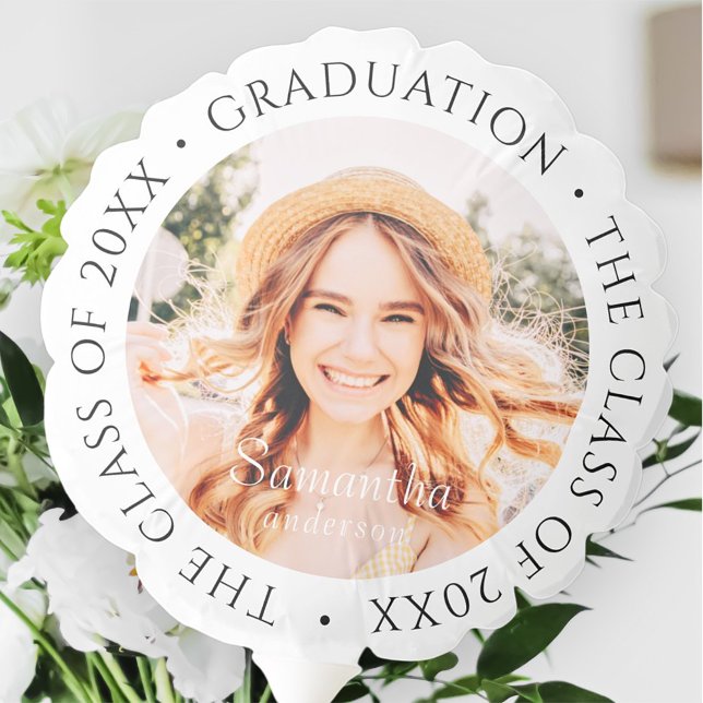 Graduation The Class of 20XX Modern Simple Photo Balloon (Creator Uploaded)