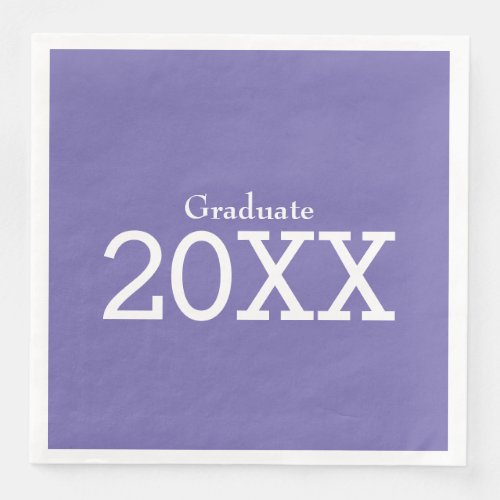 Graduation Theme Lilac Purple Paper Napkin