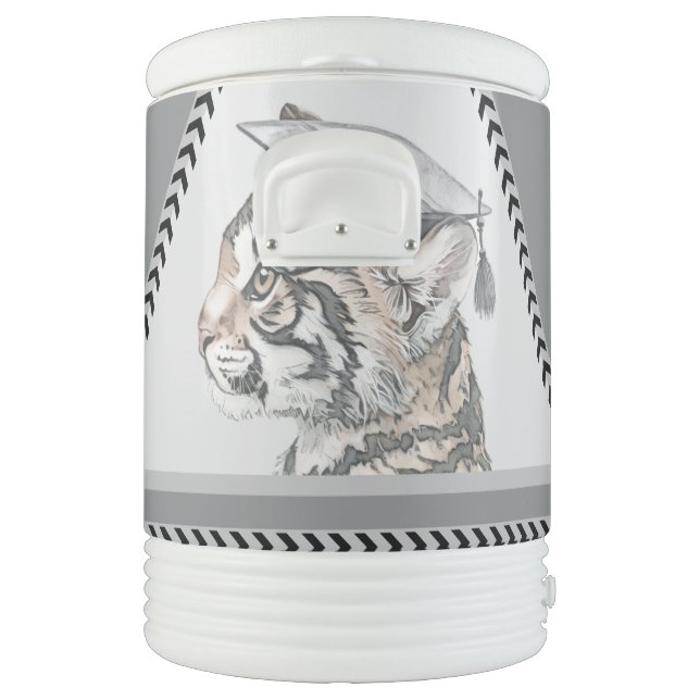 Graduation Theme Monogram Beverage Cooler (Left)