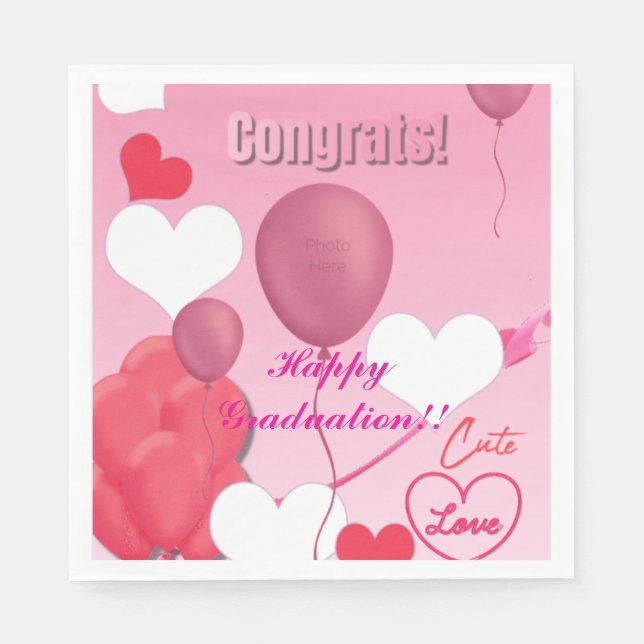 Graduation Theme Napkins (Front)