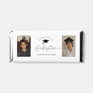 Graduation Then and Now Boy 2 Photo Hershey Bar Favors