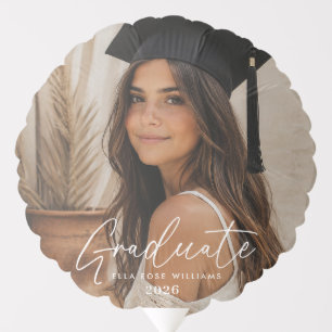 Graduation Then and Now Girl 2 Photo Balloon