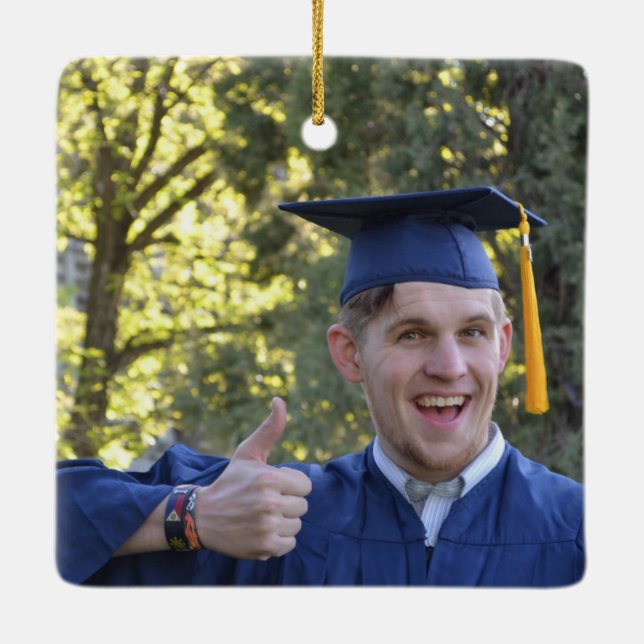 Graduation Through The Years Ceramic Ornament (Back)