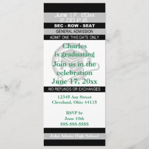 Graduation Ticket Party Invitation