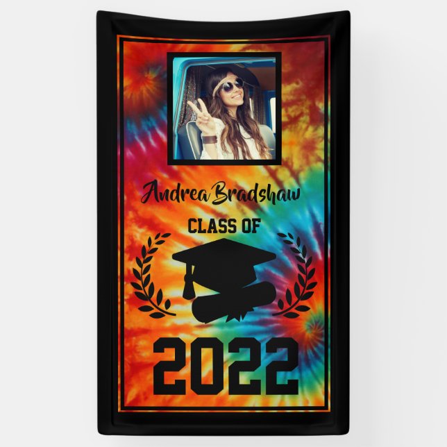 Graduation Tie Dye Banner (Vertical)