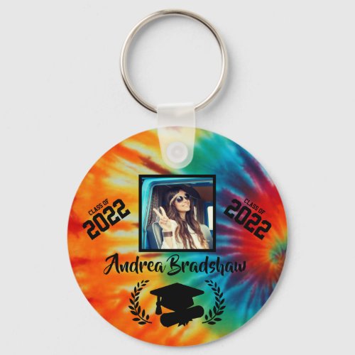 Graduation Tie Dye Keychain