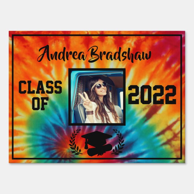 Graduation Tie Dye Sign (Front)